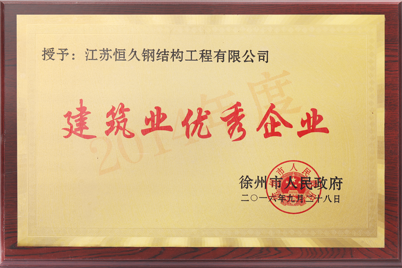 市级建筑业优秀企业
